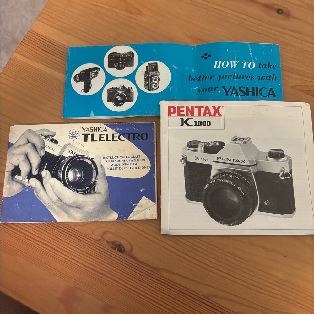Vintage film camera owners manuals